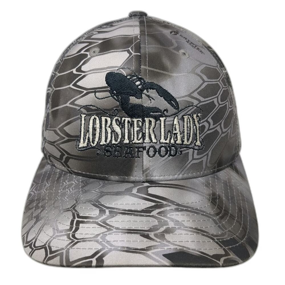Flexfit Baseball Cap Gray Kryptek Camo Lobster Lady Seafood FL One Size Hat Raid